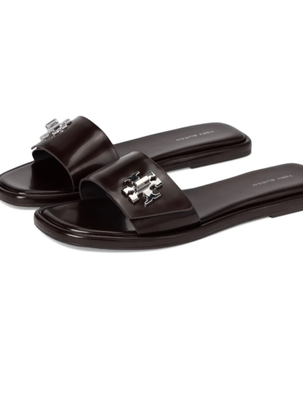 NWT Tory Burch T Lock Slide COCOA